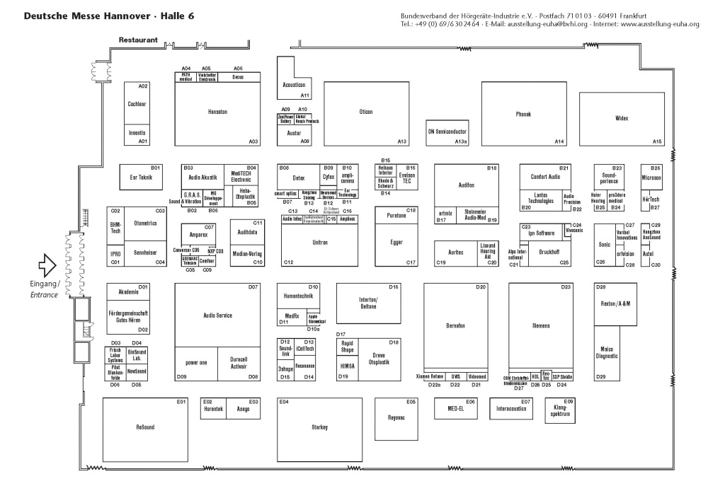 EUHA 2014 Hallenplan