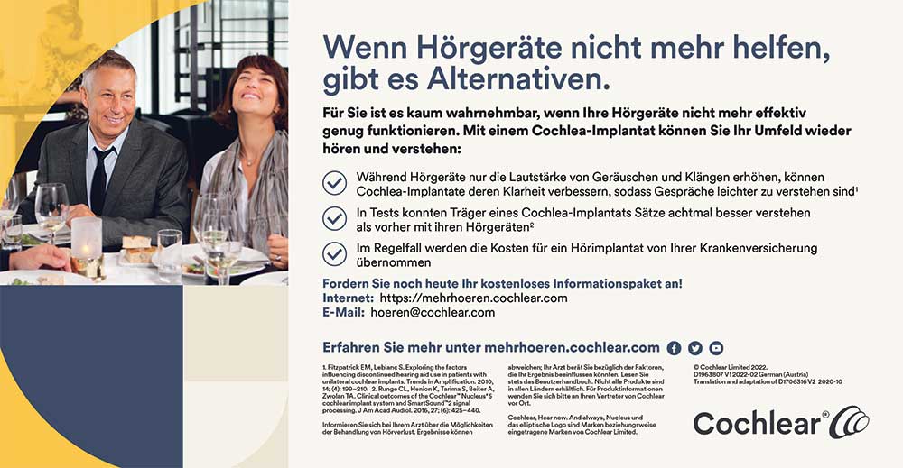 Wenn Hörgeräte nicht mehr helfen