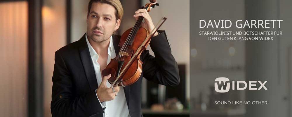Star-Violinist David Garrett ist Klangbotschafter für Widex